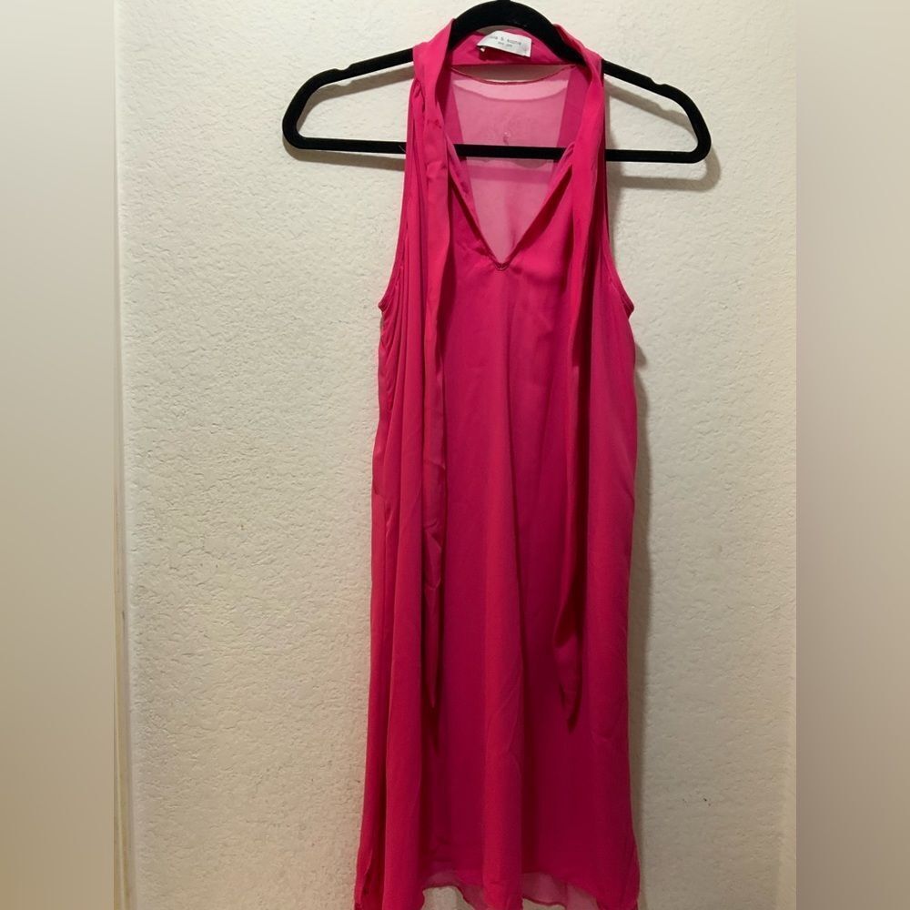 Lola and Sophie Silk Dress v neck and tie size Small